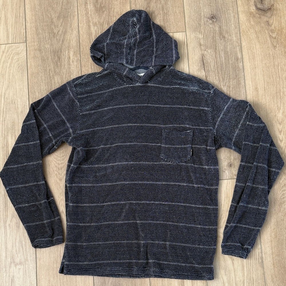 Men's Billabong Grey Striped Hoodie size M